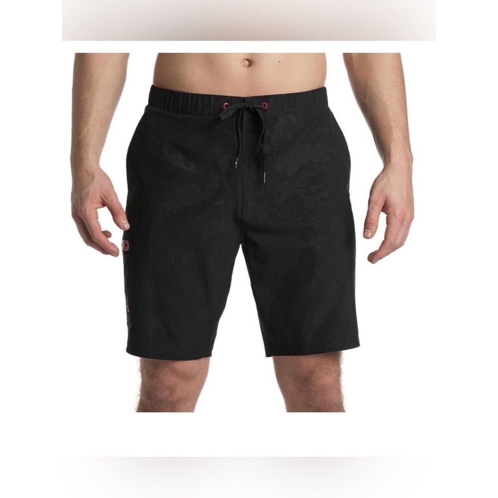 Men's Black Camo Board Shorts Swim Trunks Sz S